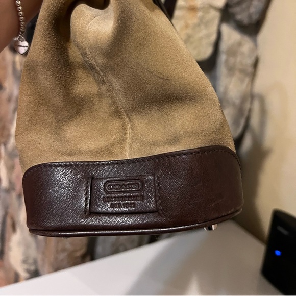 Vintage Y2K Coach Hampton Suede Satchel Bag - Picture 9 of 12